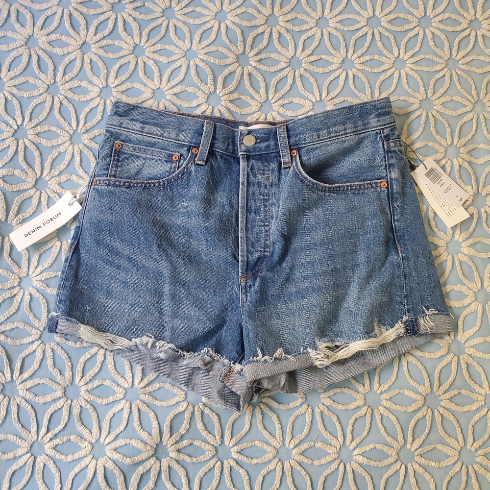 Aritzia Denim Forum Yoko Hi-Rise Micro Jean Shorts